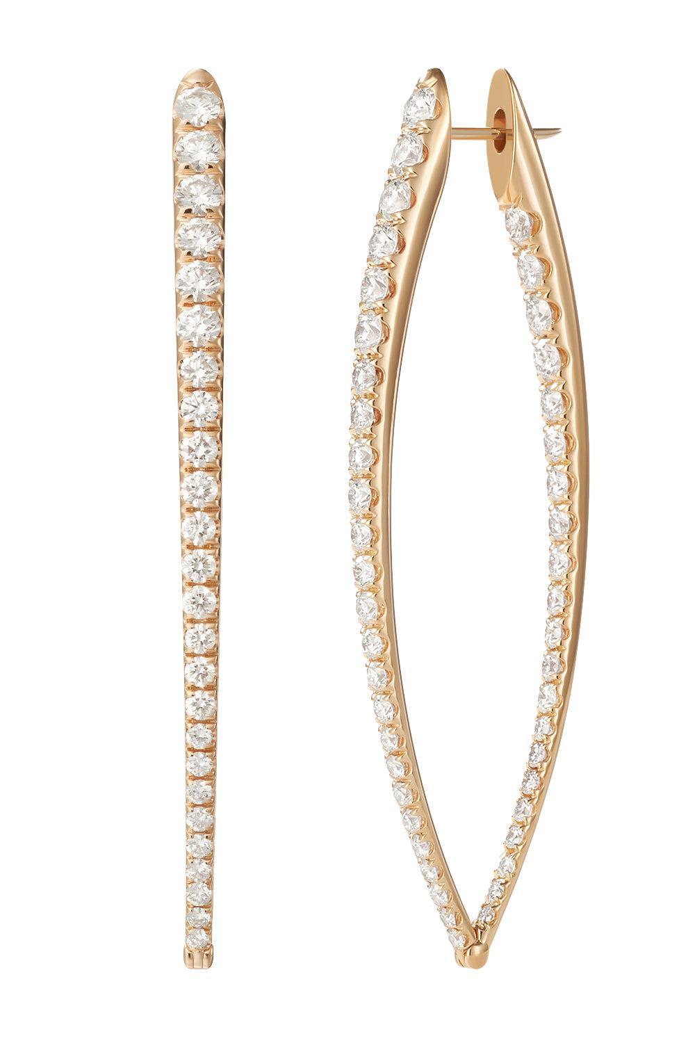 XL Cristina Diamond Earrings - Rose Gold