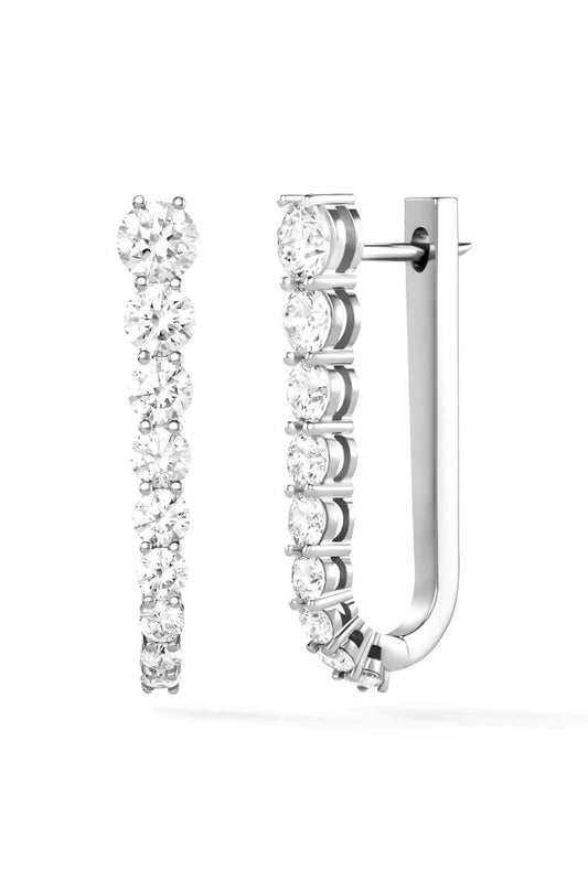 MELISSA KAYE-Aria U Hoop-WHITE GOLD