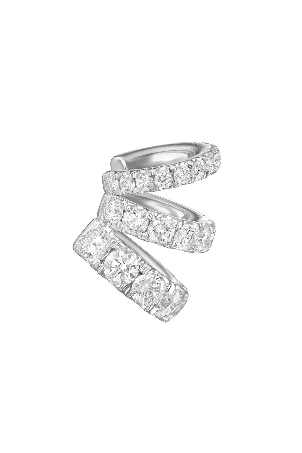 Diamond Clara Triple Ear Cuff-WHITE GOLD-JEWELRYFINE JEWELEARRING-MELISSA KAYE
