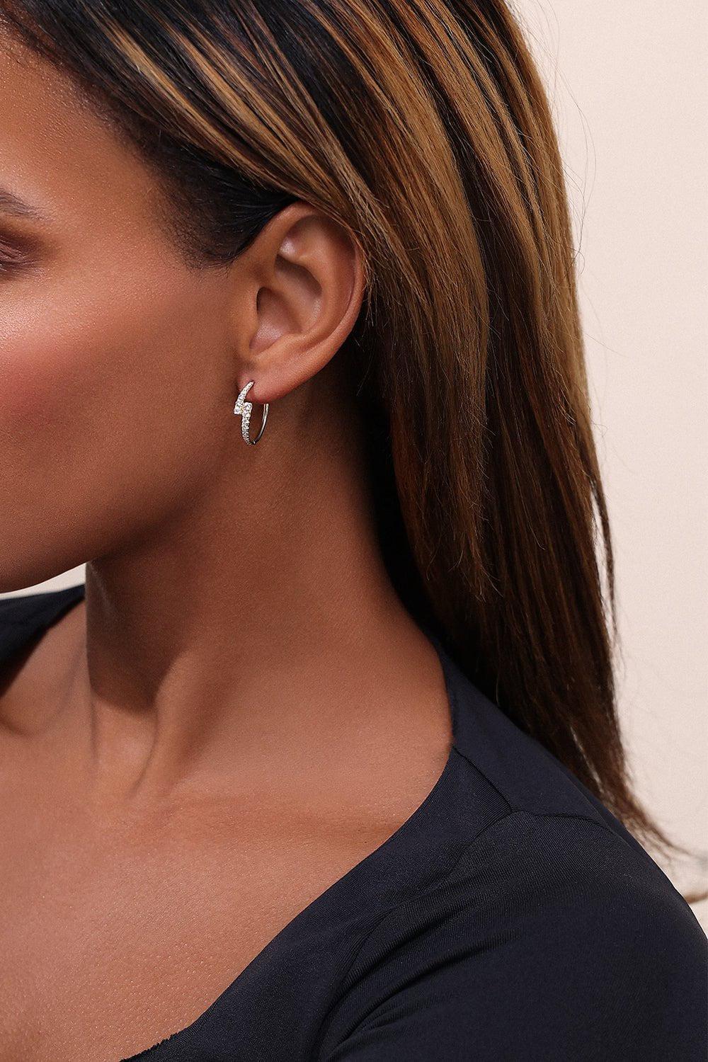 MELISSA KAYE-Lola Diamond Hoop Earrings-WHITE GOLD