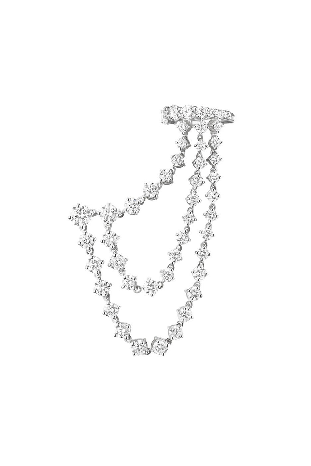 MELISSA KAYE-Sadie Triple Draped Earring-WHITE GOLD