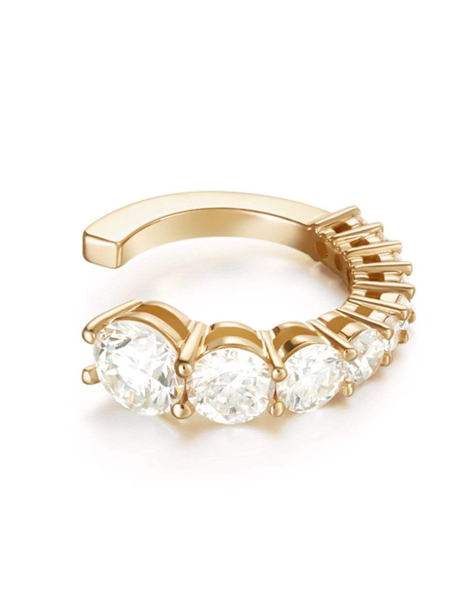 MELISSA KAYE-Aria Diamond Earcuff-YELLOW GOLD
