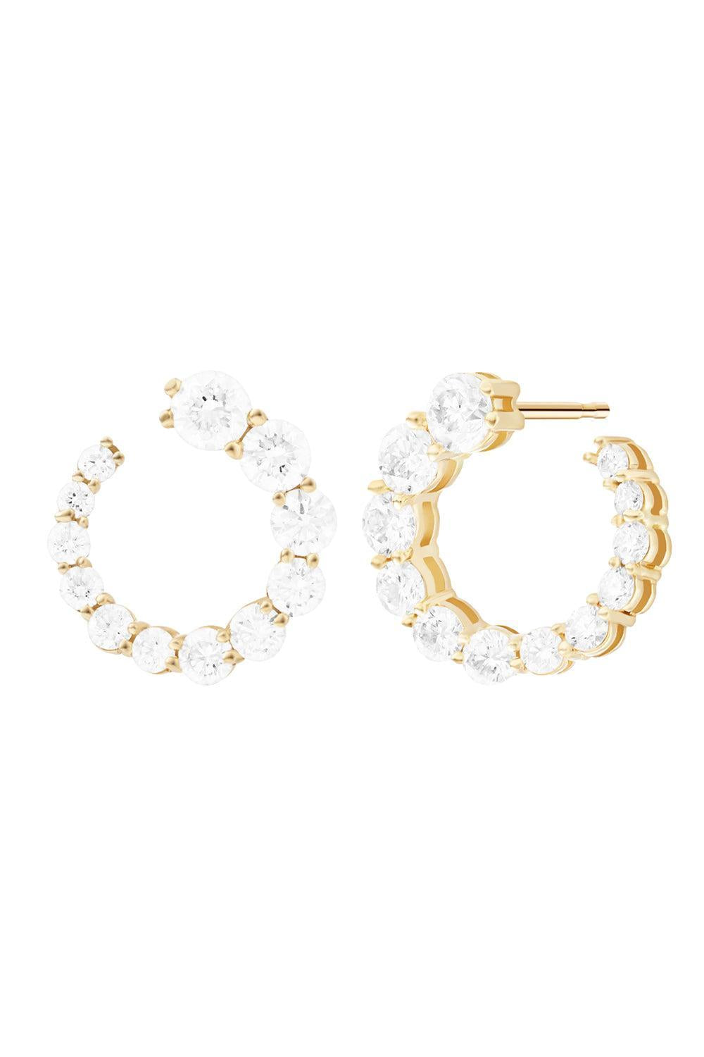 Aria Diamond Earwrap Earrings-YELLOW GOLD-JEWELRYFINE JEWELEARRING-MELISSA KAYE