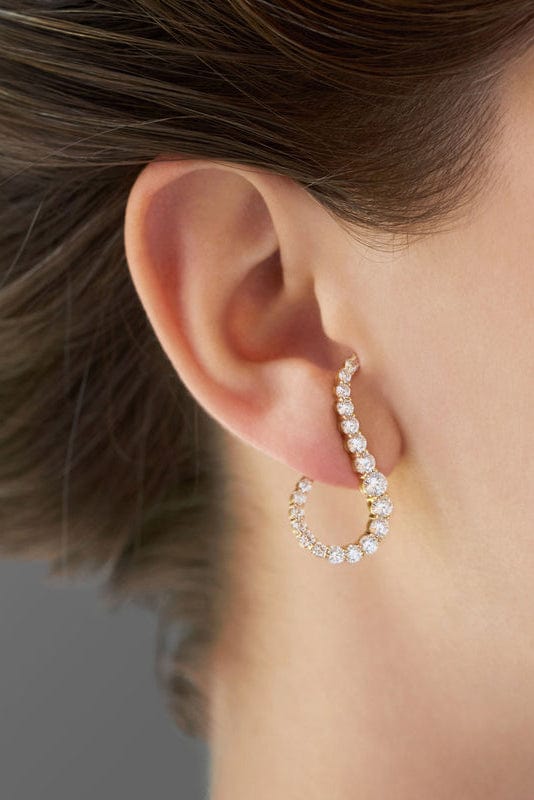 MELISSA KAYE-Aria Grace Diamond Earrings-YELLOW GOLD