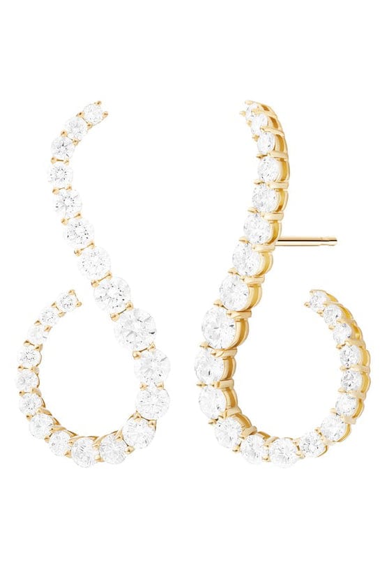 MELISSA KAYE-Aria Grace Diamond Earrings-YELLOW GOLD