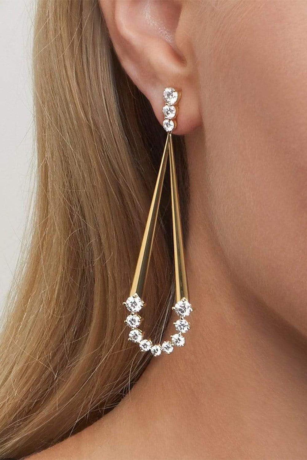 MELISSA KAYE-Aria Jane Diamond Earrings-YELLOW GOLD