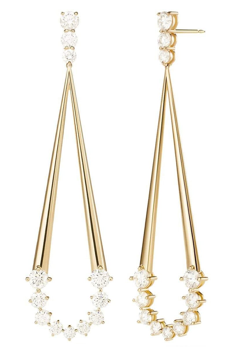 MELISSA KAYE-Aria Jane Diamond Earrings-YELLOW GOLD