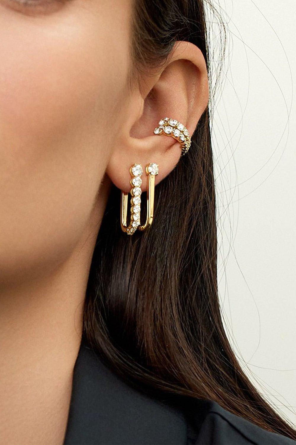 MELISSA KAYE-Aria U Hoop Earrings-YELLOW GOLD