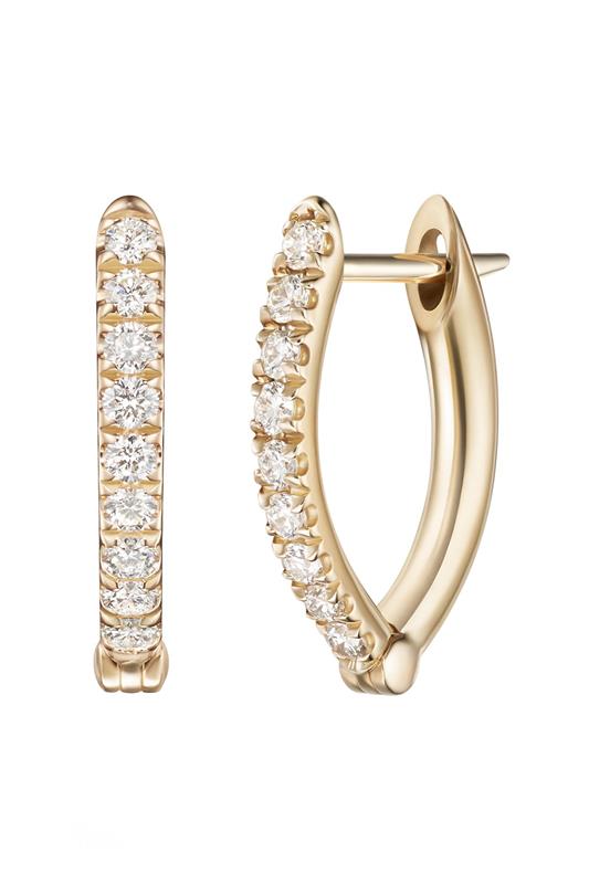 MELISSA KAYE-Cristina Small Diamond Earrings-YELLOW GOLD