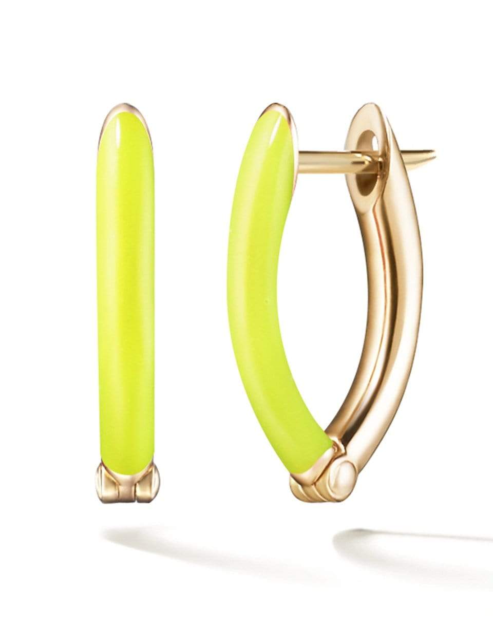 MELISSA KAYE-Cristina Small Yellow Enamel and Diamond Earrings-YELLOW GOLD