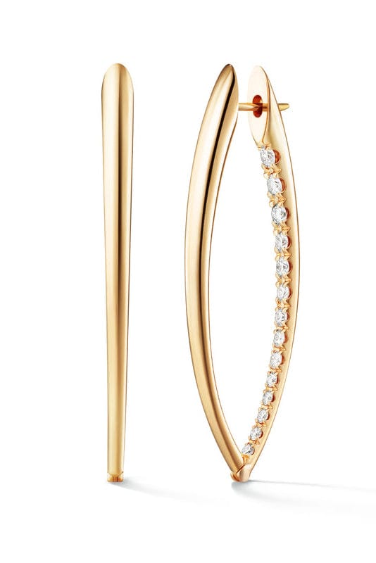 MELISSA KAYE-Large Cristina Partial Diamond Earrings-YELLOW GOLD