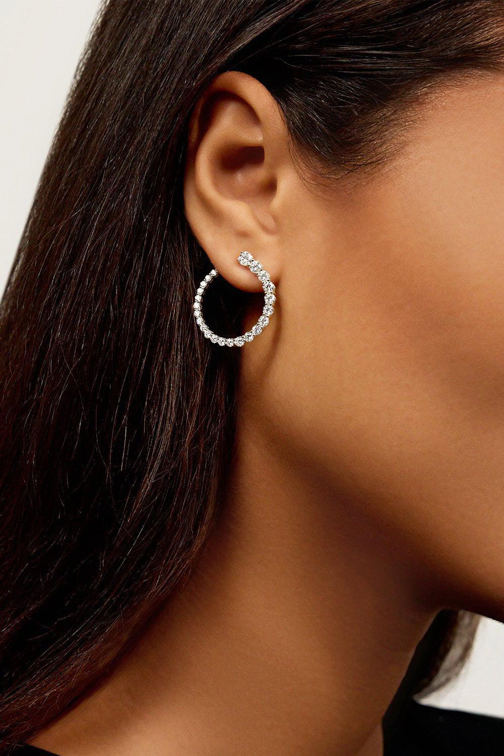 MELISSA KAYE-Large Diamond Aria Earwrap Earrings - Yellow Gold-YELLOW GOLD