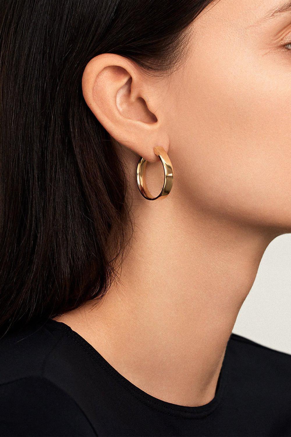MELISSA KAYE-Large Honey Hoop Earrings-YELLOW GOLD