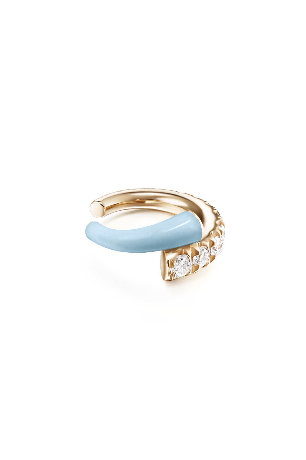 MELISSA KAYE-Lola Earcuff - Blue-YELLOW GOLD