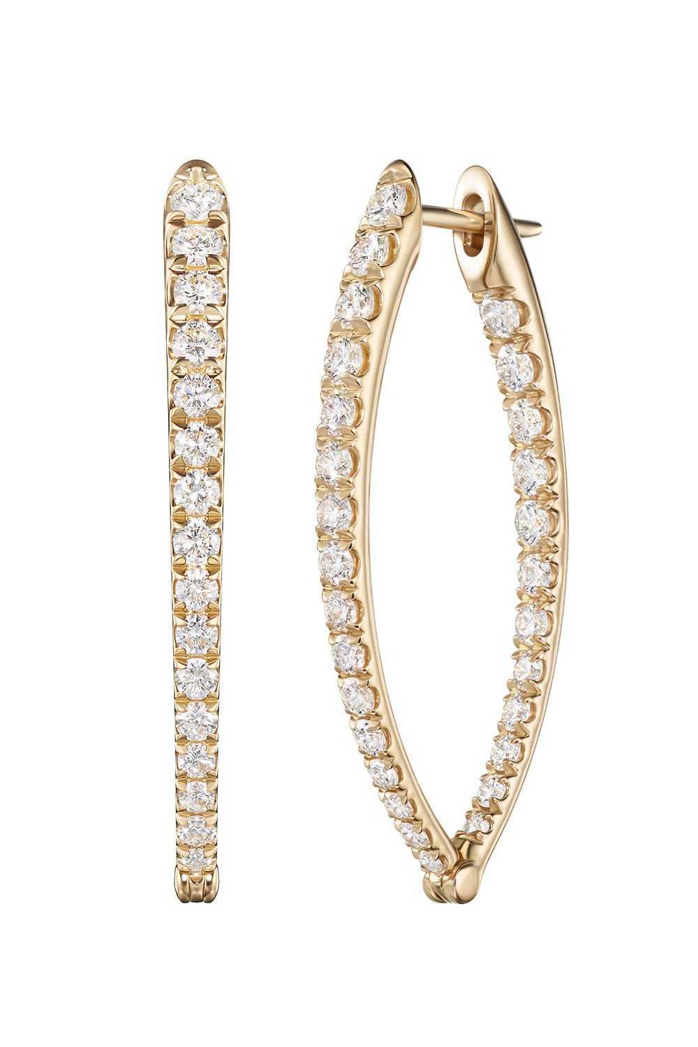 Medium Cristina Diamond Earrings - Yellow Gold