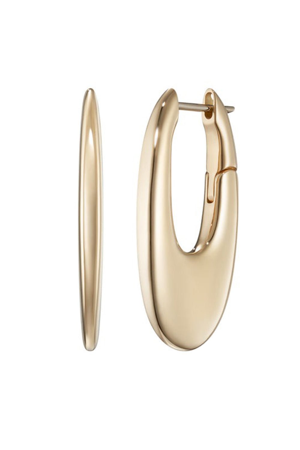 MELISSA KAYE-Medium Lulu Hoop Earrings-YELLOW GOLD