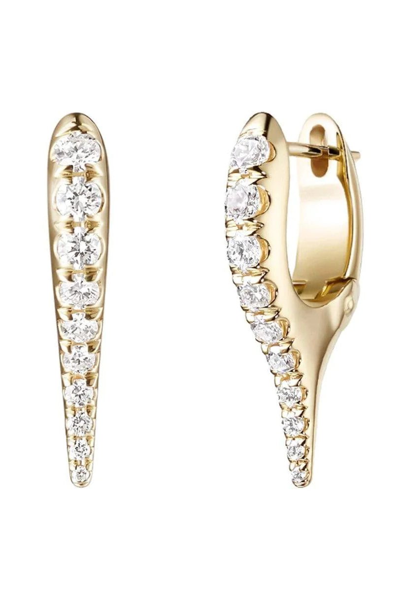 MELISSA KAYE-Mini Lola Needle Earrings - Yellow Gold-YELLOW GOLD