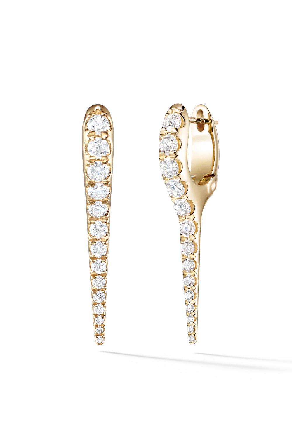 MELISSA KAYE-Small Lola Needle Earrings-YELLOW GOLD
