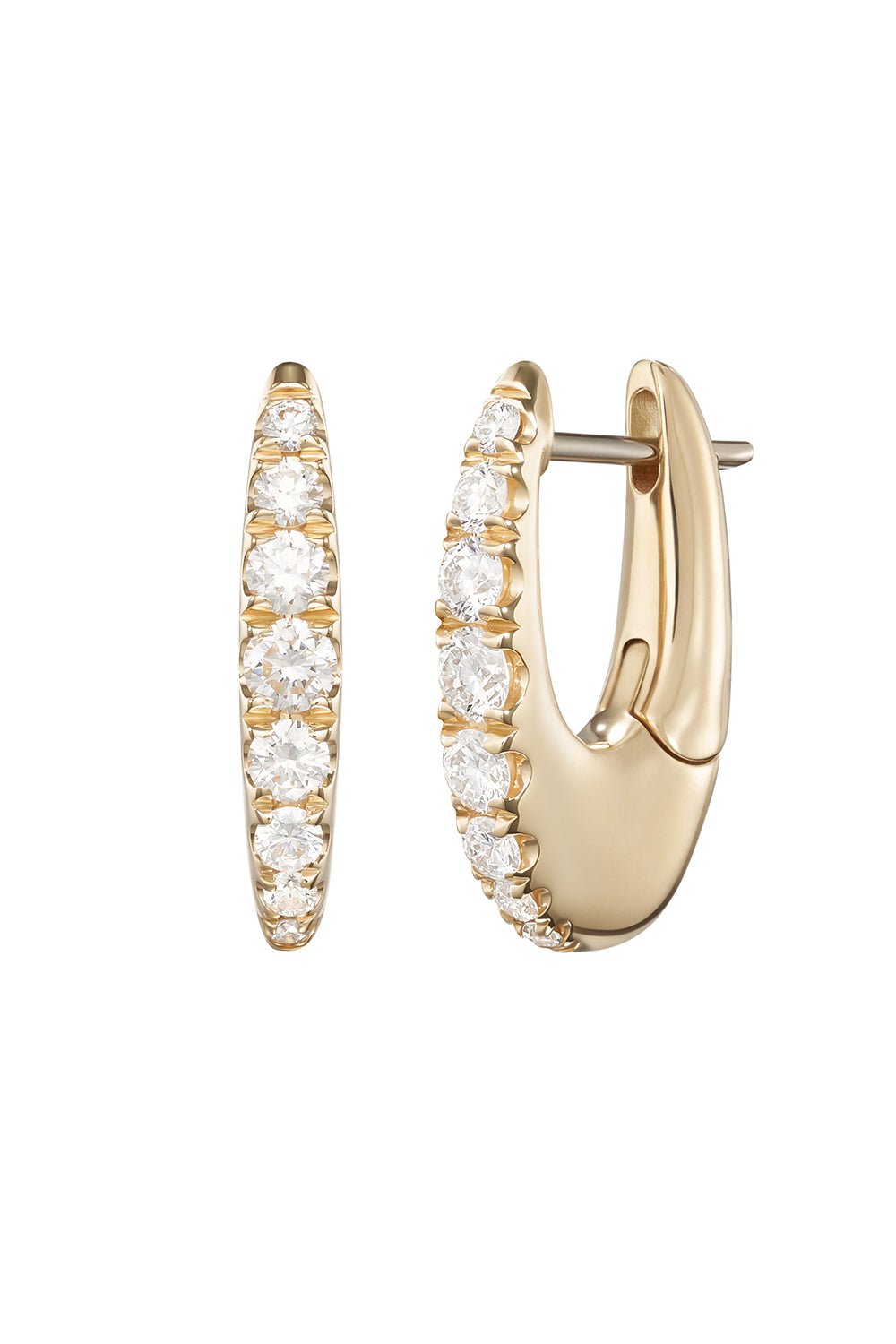 MELISSA KAYE-Small Lulu Hoop Earrings-YELLOW GOLD
