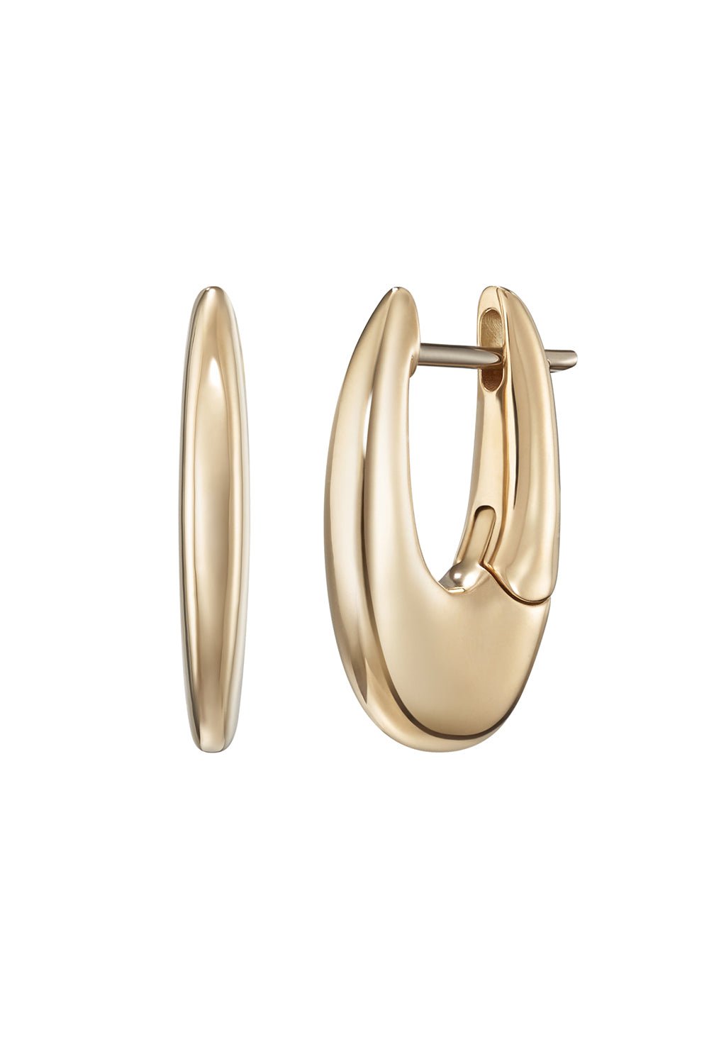 MELISSA KAYE-Small Lulu Hoop Earrings-YELLOW GOLD