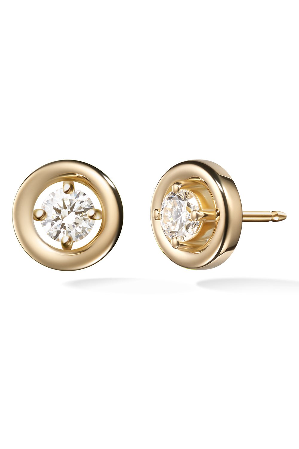 MELISSA KAYE-Sylvie Diamond Stud Earrings-YELLOW GOLD