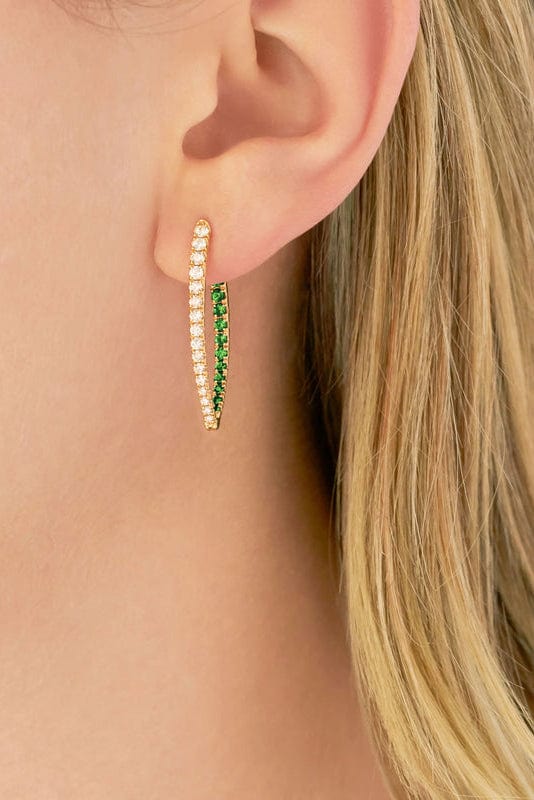 MELISSA KAYE-Tsavorite and Diamond Cristina Earrings-YELLOW GOLD