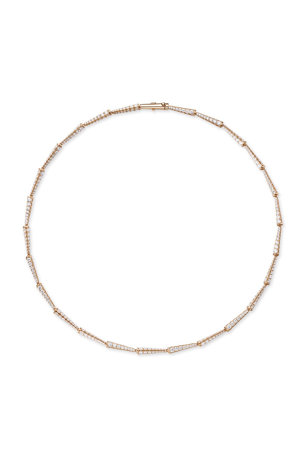 MELISSA KAYE-Lola Linked Necklace - Diamond-ROSE GOLD