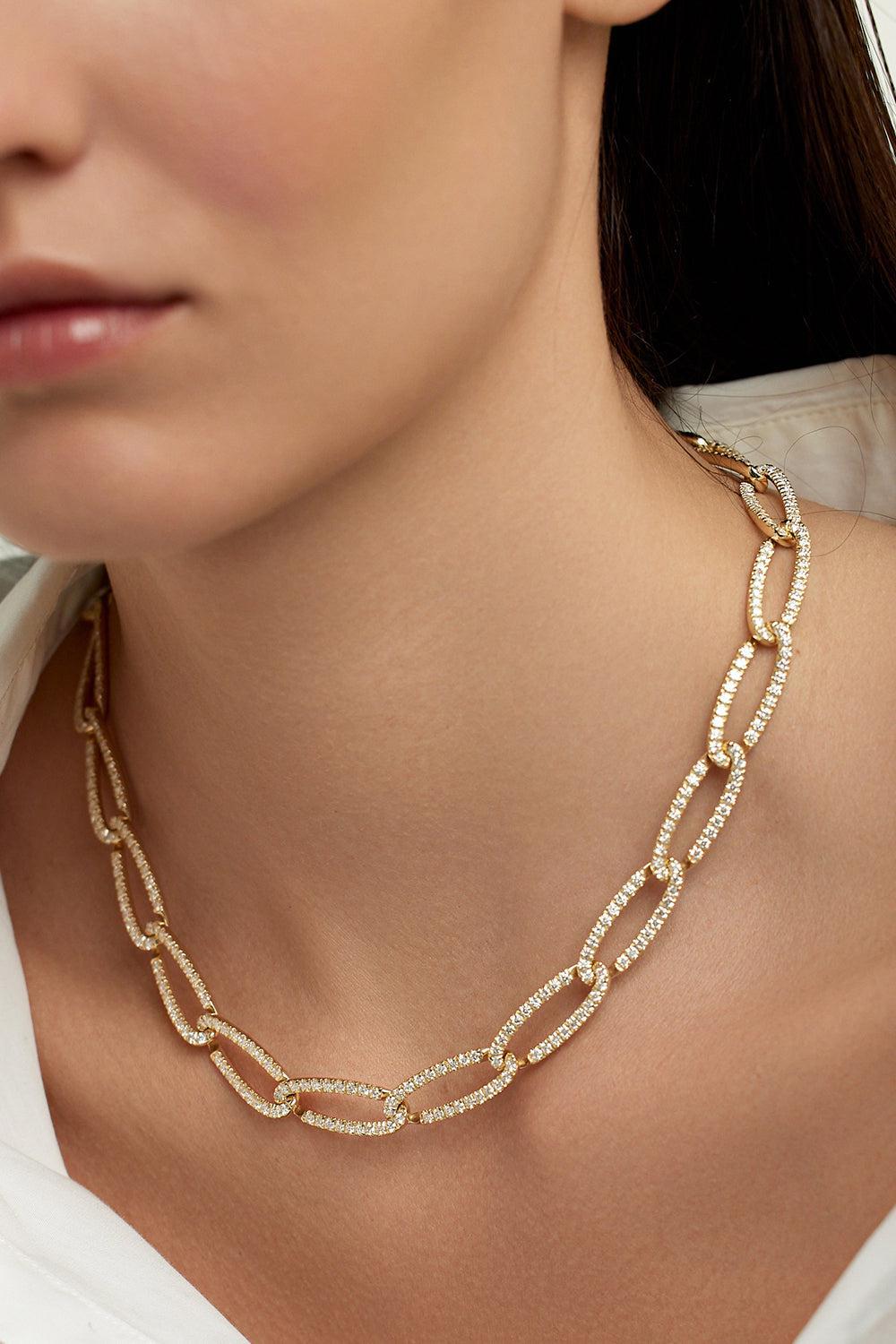 Medium Diamond Lulu Necklace-WHITE GOLD-16-JEWELRYFINE JEWELNECKLACE O-MELISSA KAYE