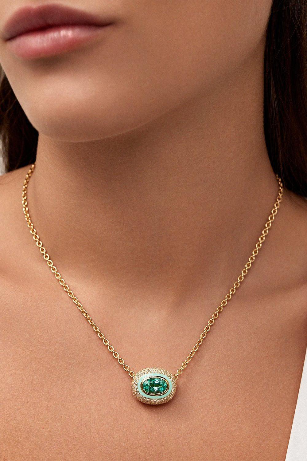 MELISSA KAYE-Lenox Paraiba Pendant Necklace-YELLOW GOLD
