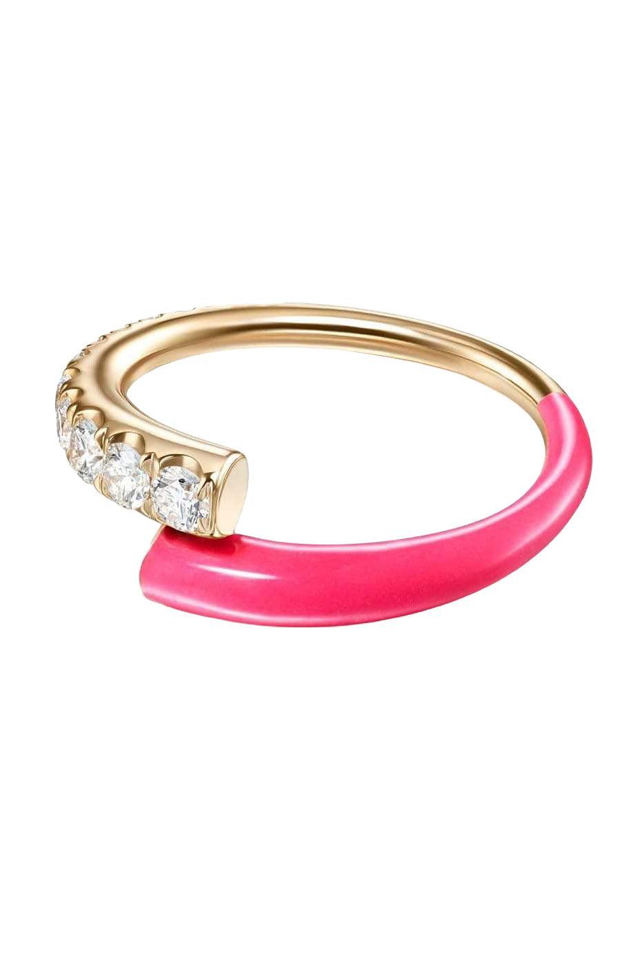  Neon Pink Lola Diamond Ring-ROSE GOLD-5.5-JEWELRYFINE JEWELRING-MELISSA KAYE 