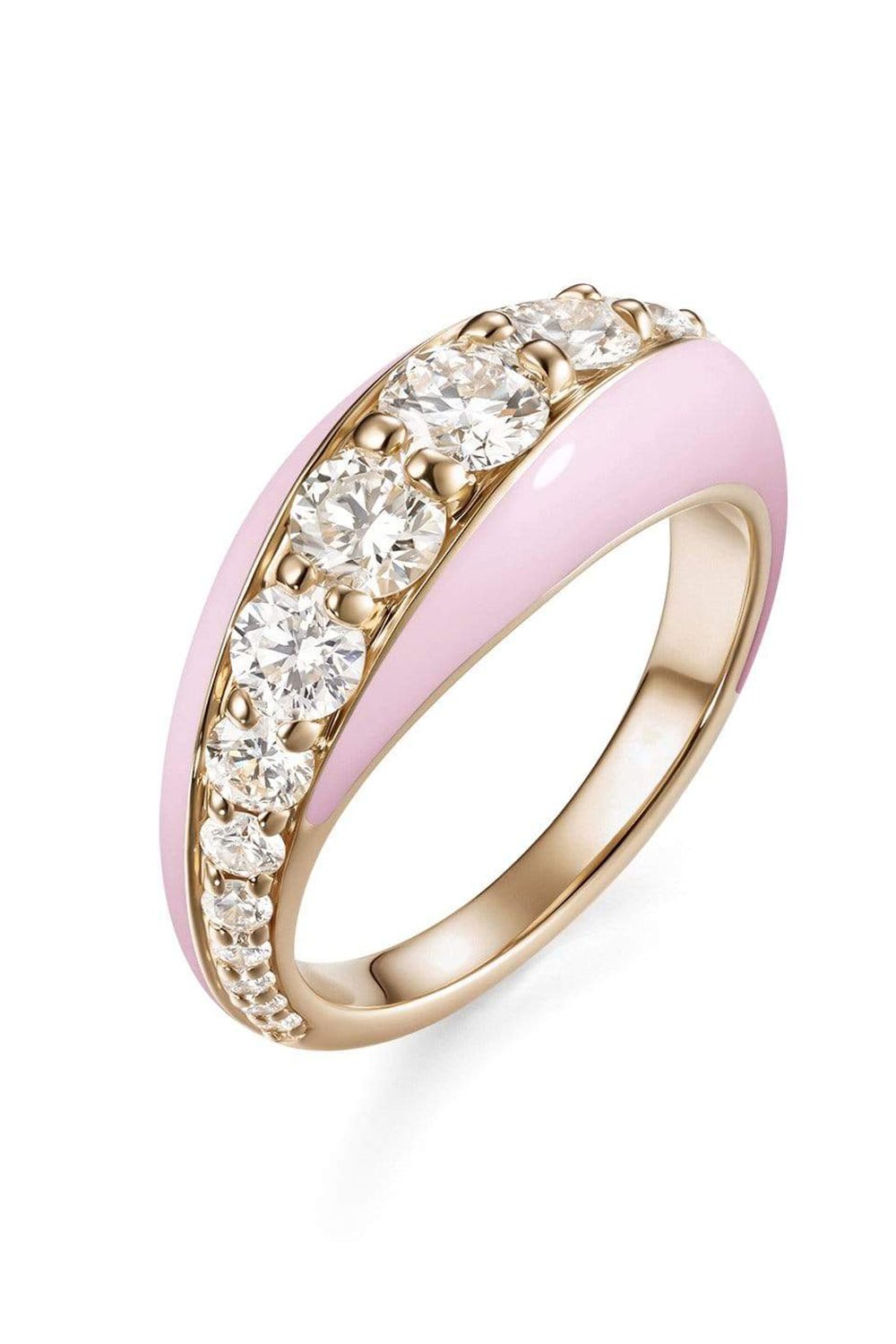 MELISSA KAYE-Pastel Pink Diamond Ring-
