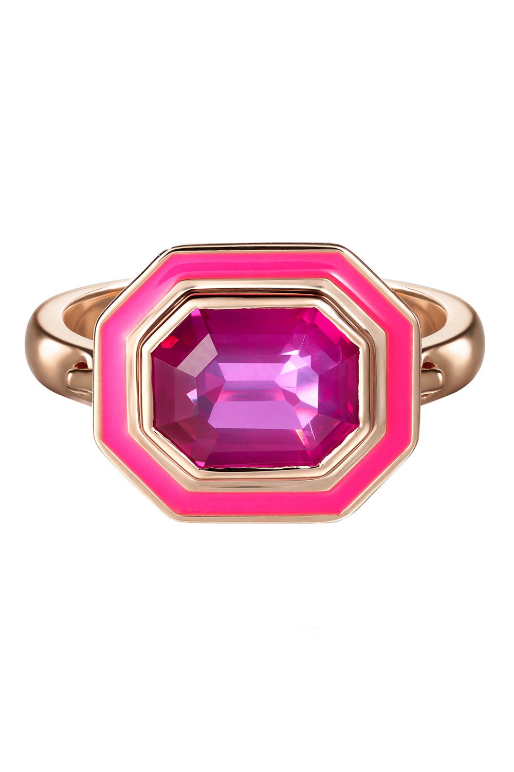 MELISSA KAYE-Lenox Ring - Ruby-ROSE GOLD