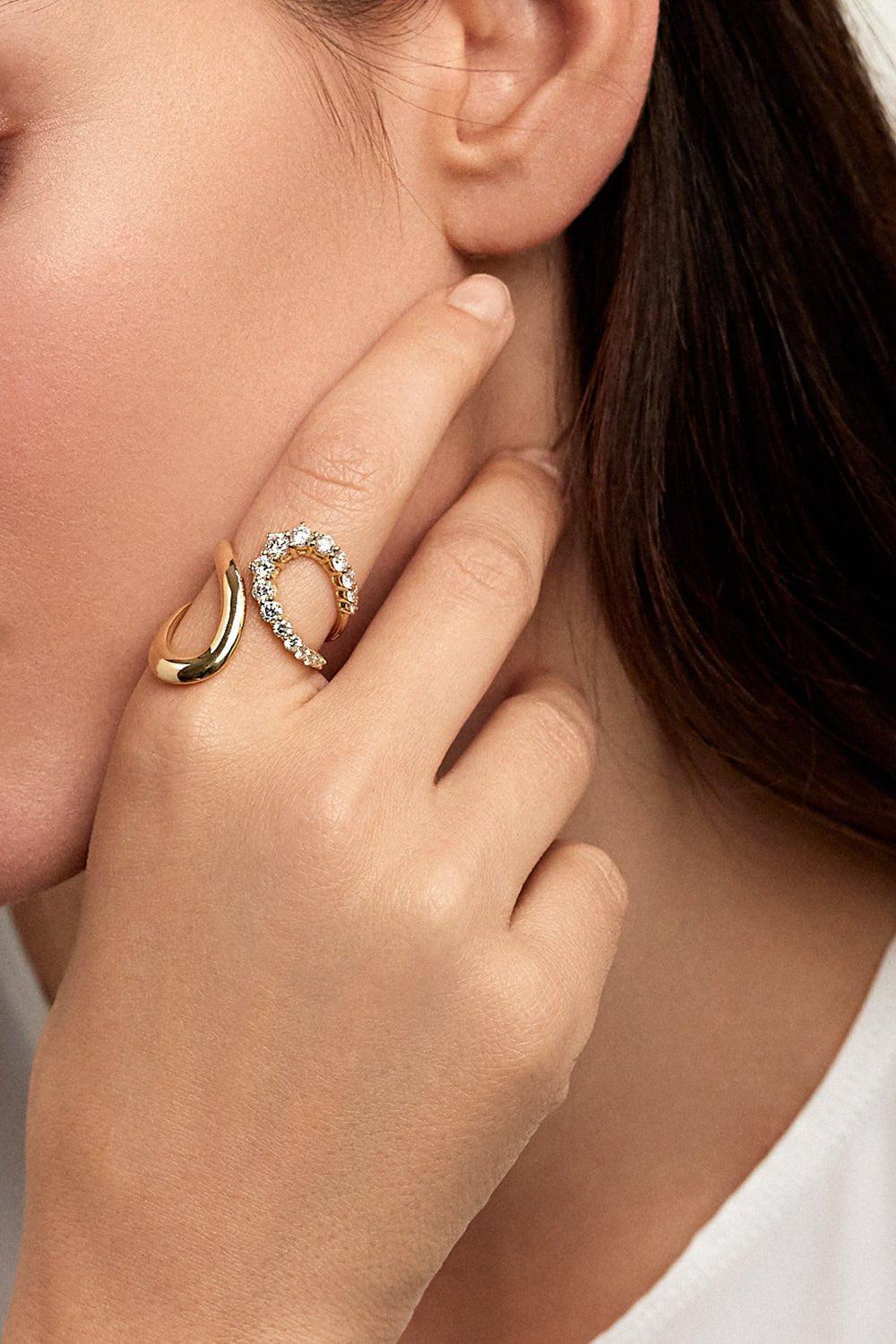MELISSA KAYE-Aria Diamond Jane Ring - White Gold-WHITE GOLD