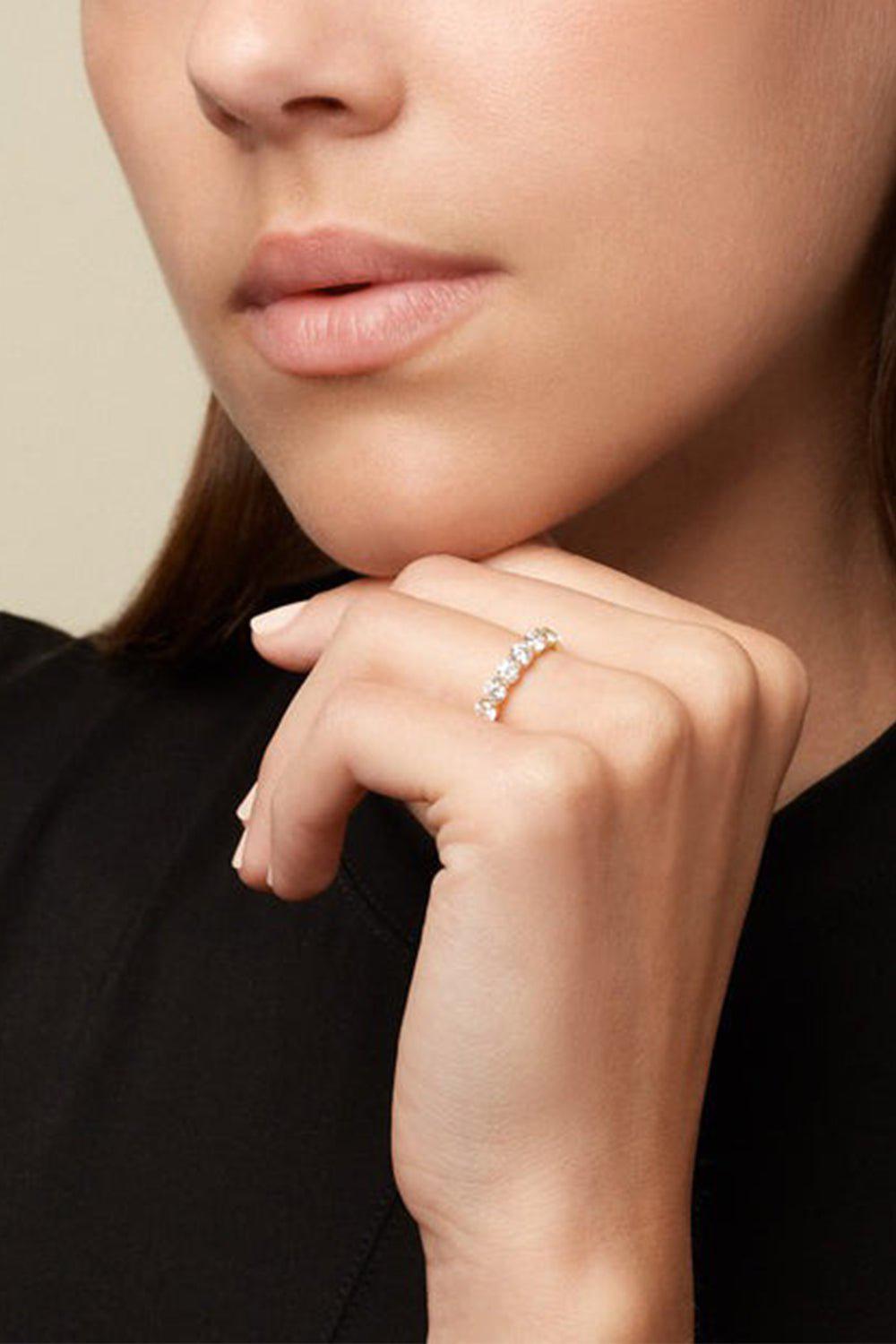 MELISSA KAYE-Sadie Eternity Band - 3.5mm-WHITE GOLD