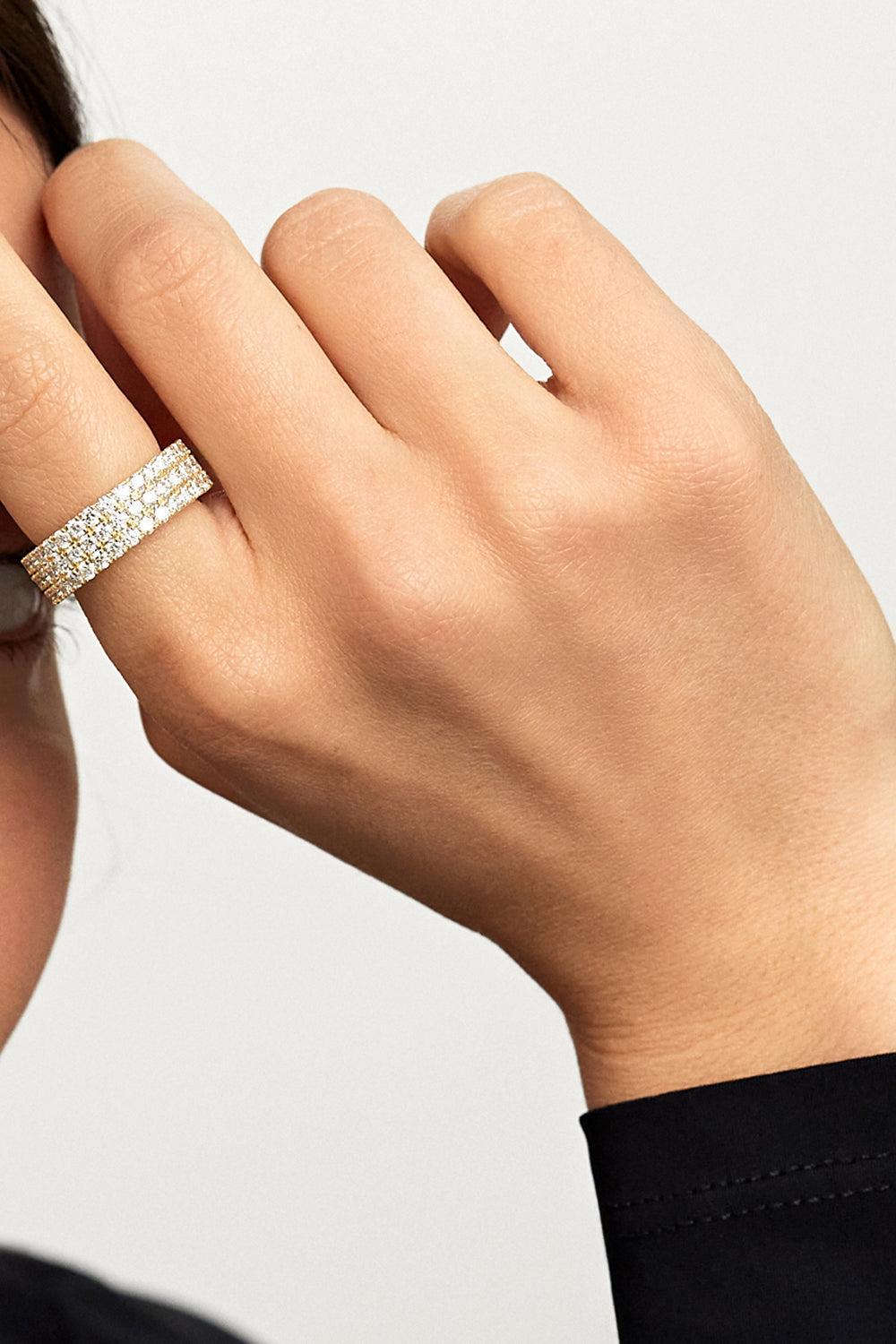 Triple Lenox Eternity Band - White Gold-WHITE GOLD-JEWELRYFINE JEWELRING-MELISSA KAYE