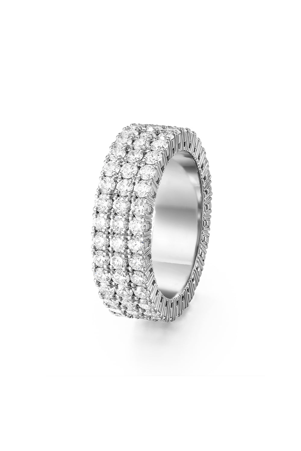 Triple Lenox Eternity Band - White Gold-WHITE GOLD-JEWELRYFINE JEWELRING-MELISSA KAYE