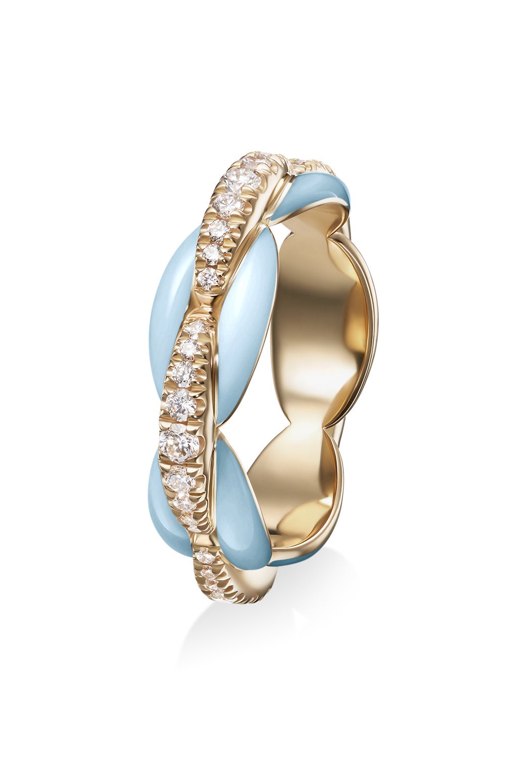 MELISSA KAYE-Ada Ring - Blue-YELLOW GOLD