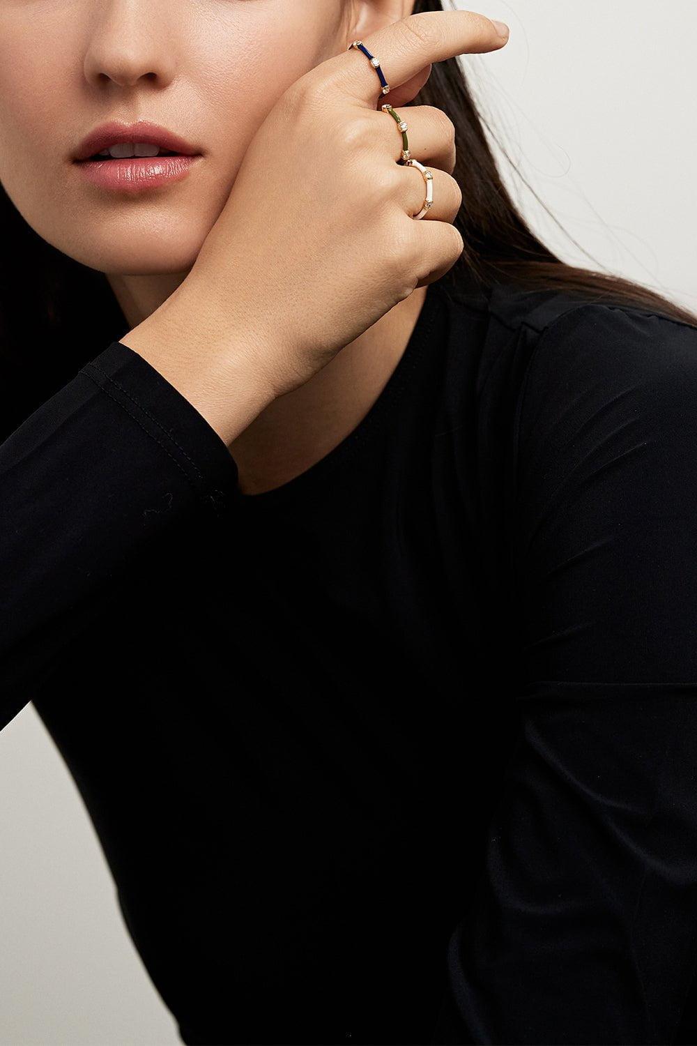MELISSA KAYE-Neon Yellow Zea Ring-YELLOW GOLD