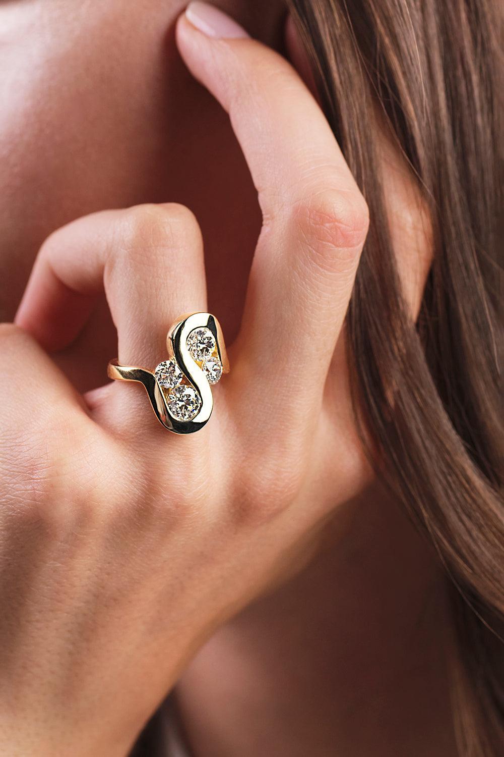 Emerald Rocky Charm-YELLOW GOLD-6.75-JEWELRYFINE JEWELRING-MELISSA KAYE
