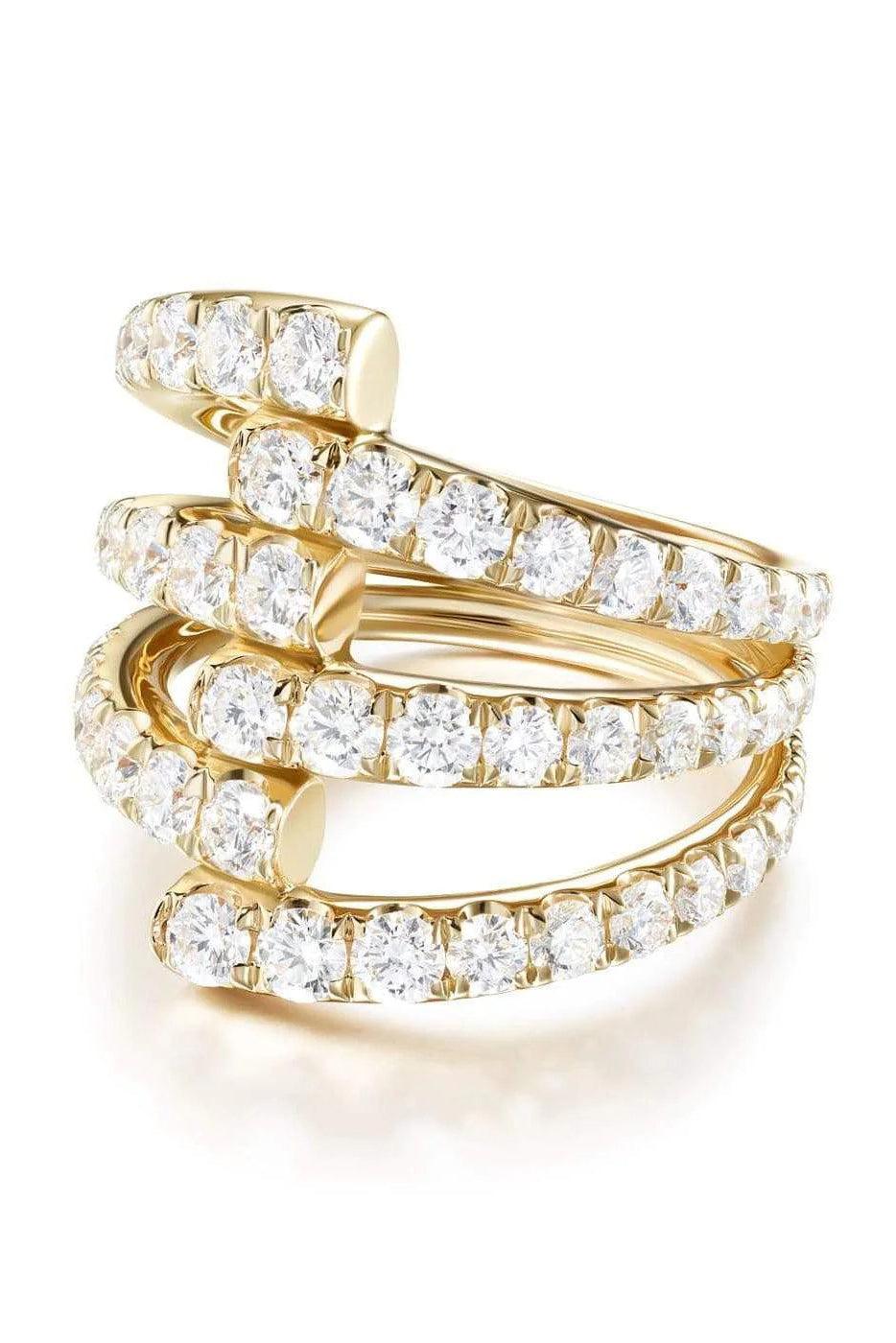 MELISSA KAYE-Lola Triple Ring-YELLOW GOLD