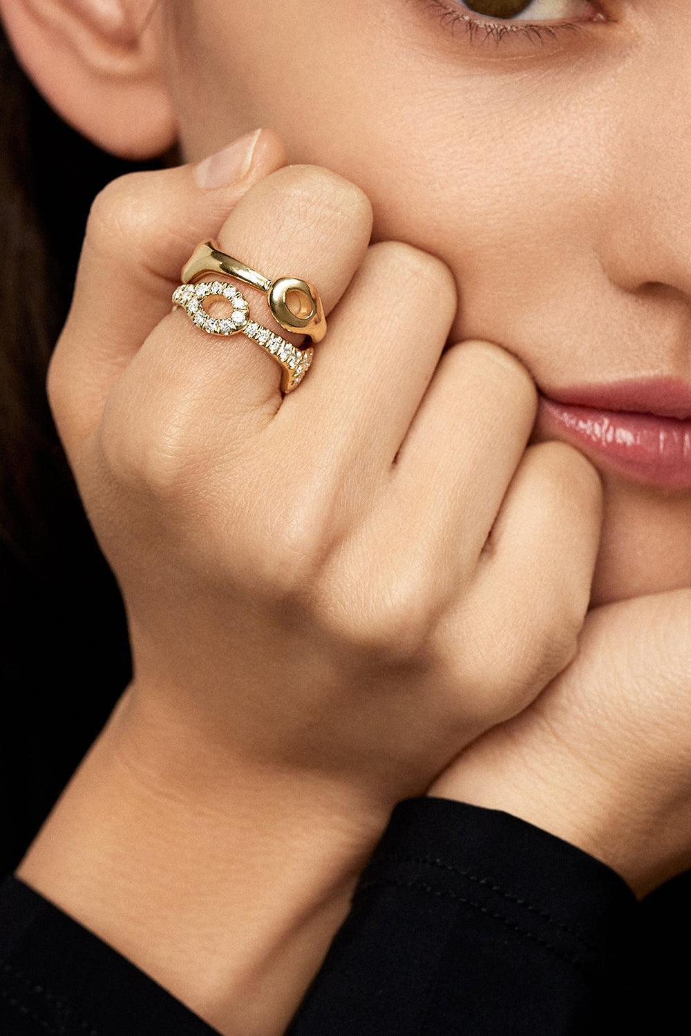 Medium Diamond Lola Ring-YELLOW GOLD-7-JEWELRYFINE JEWELRING-MELISSA KAYE