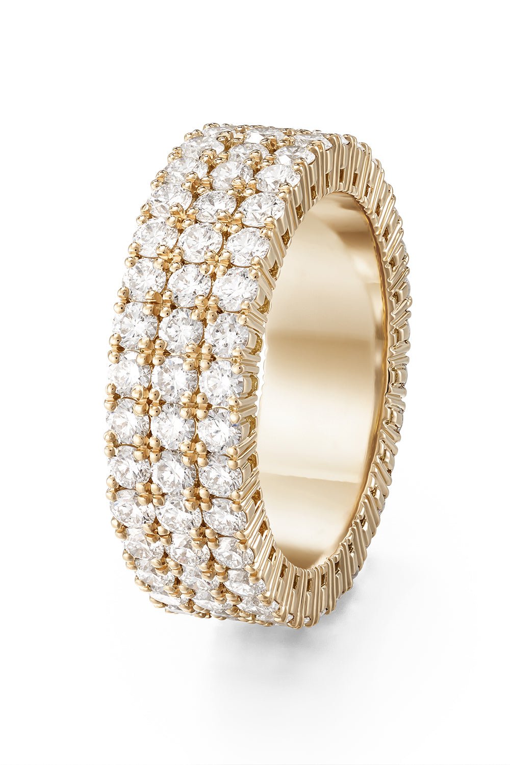 MELISSA KAYE-Triple Lenox Eternity Band - Yellow Gold-YELLOW GOLD
