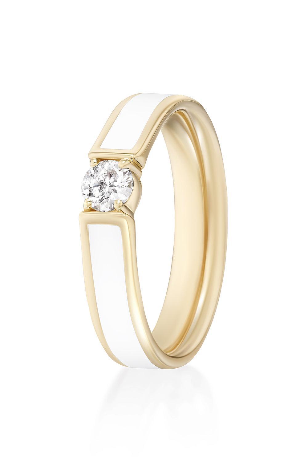 White Diamond Honey Ring-YELLOW GOLD-7-JEWELRYFINE JEWELRING-MELISSA KAYE