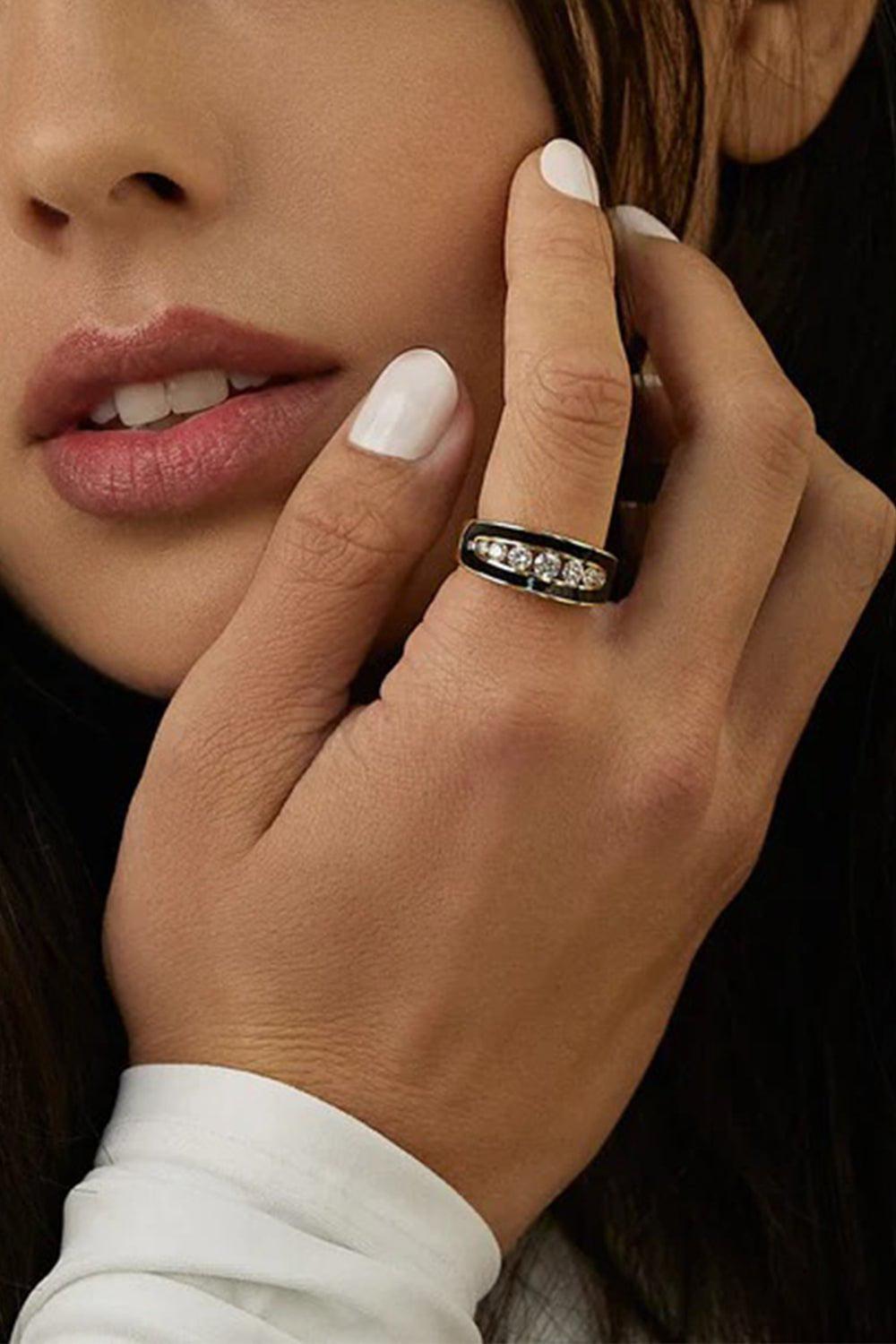 MELISSA KAYE-Anya Ring-YELLOW GOLD