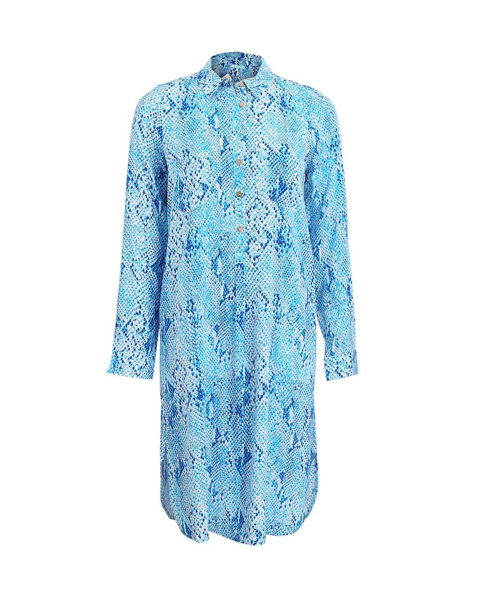 MELISSA ODABASH-Snake Shirt Dress-