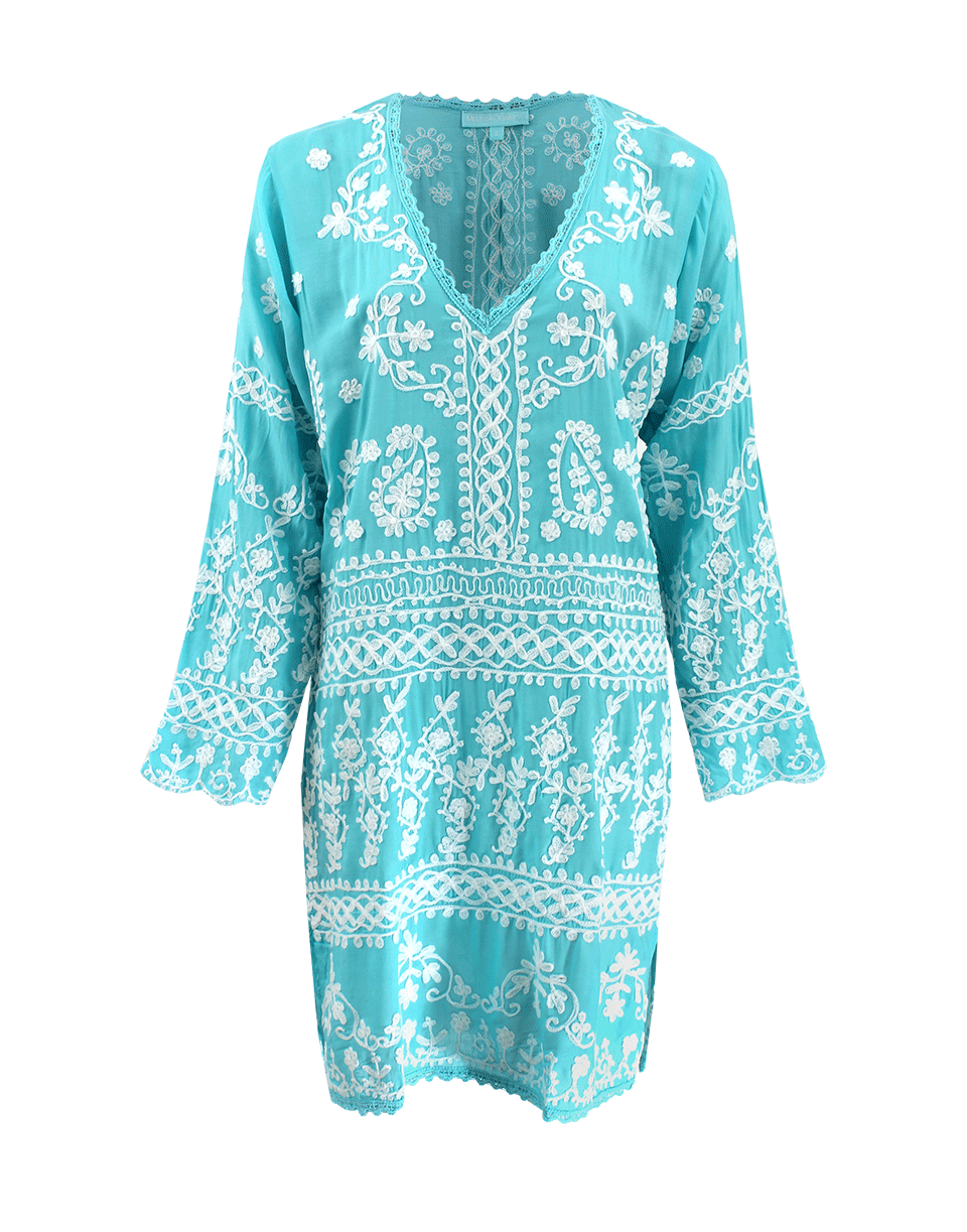 MELISSA ODABASH-Natalie V-Neck Embroidered Tunic-