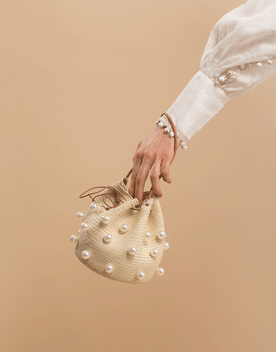 MERCEDES SALAZAR-Uto Bucket Bag-NATURAL