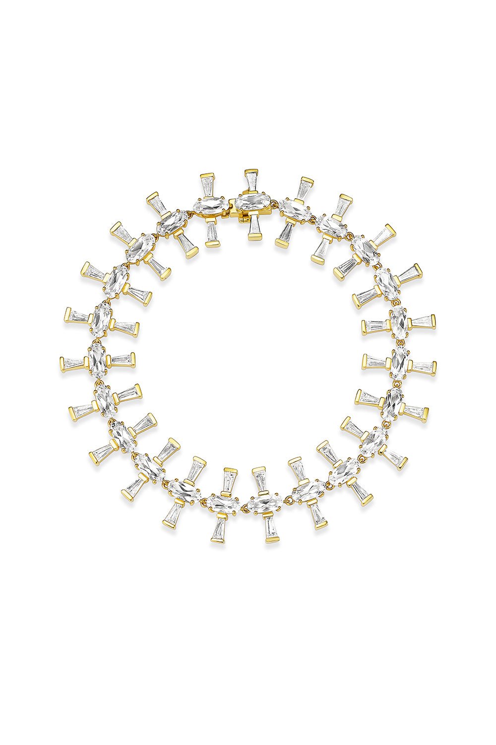 MEREDITH YOUNG-Diamond Sapphire Tennis Bracelet-YELLOW GOLD