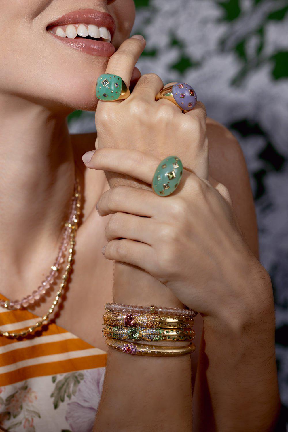 MEREDITH YOUNG-Sunset Crescent Cuff-YELLOW GOLD