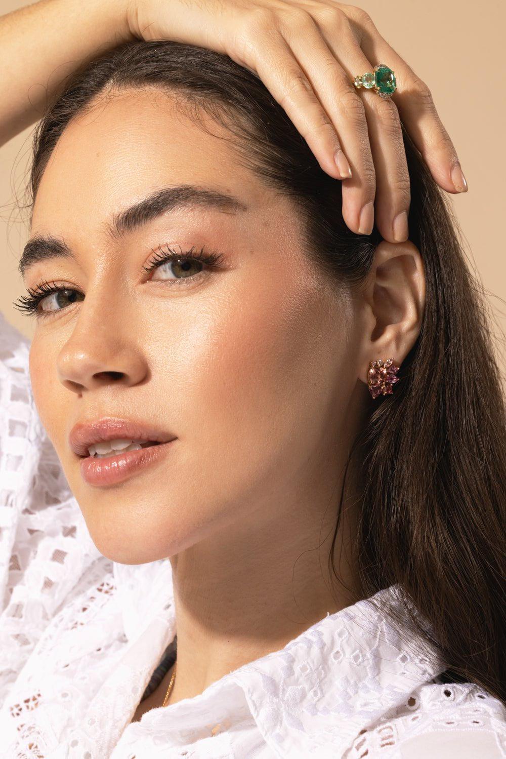 MEREDITH YOUNG-Sunset Burst Earrings-YELLOW GOLD